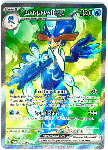 Pokemon - Quaquaval ex 235/193 - Paldea Evolved - Full Art Ultra Rare Card