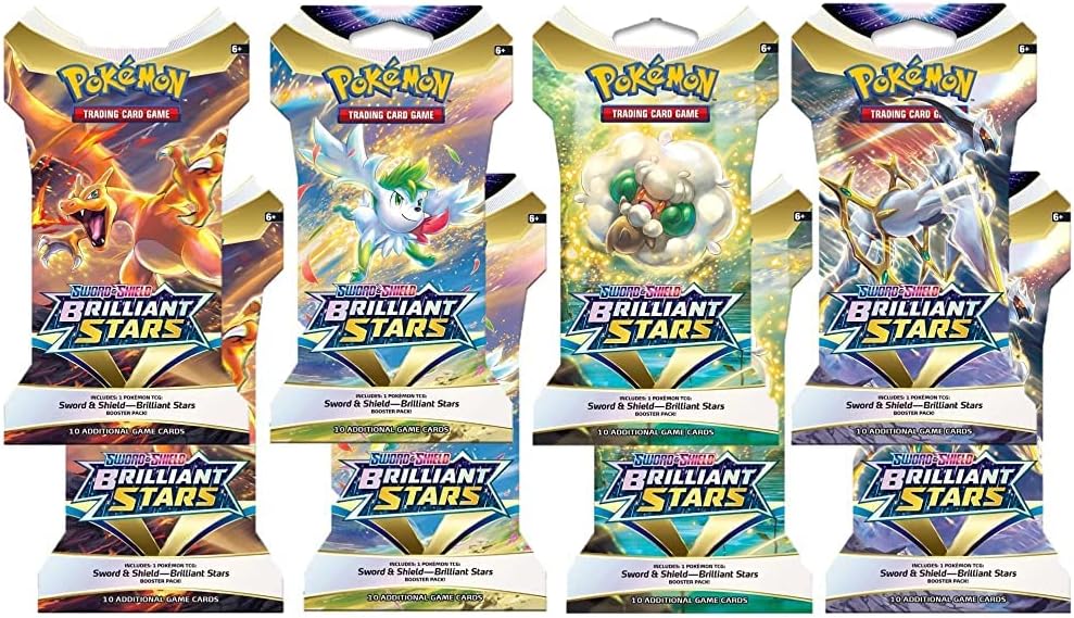 Pokemon Sword and Shield Brilliant Stars (8) Sleeved Booster Packs Sealed