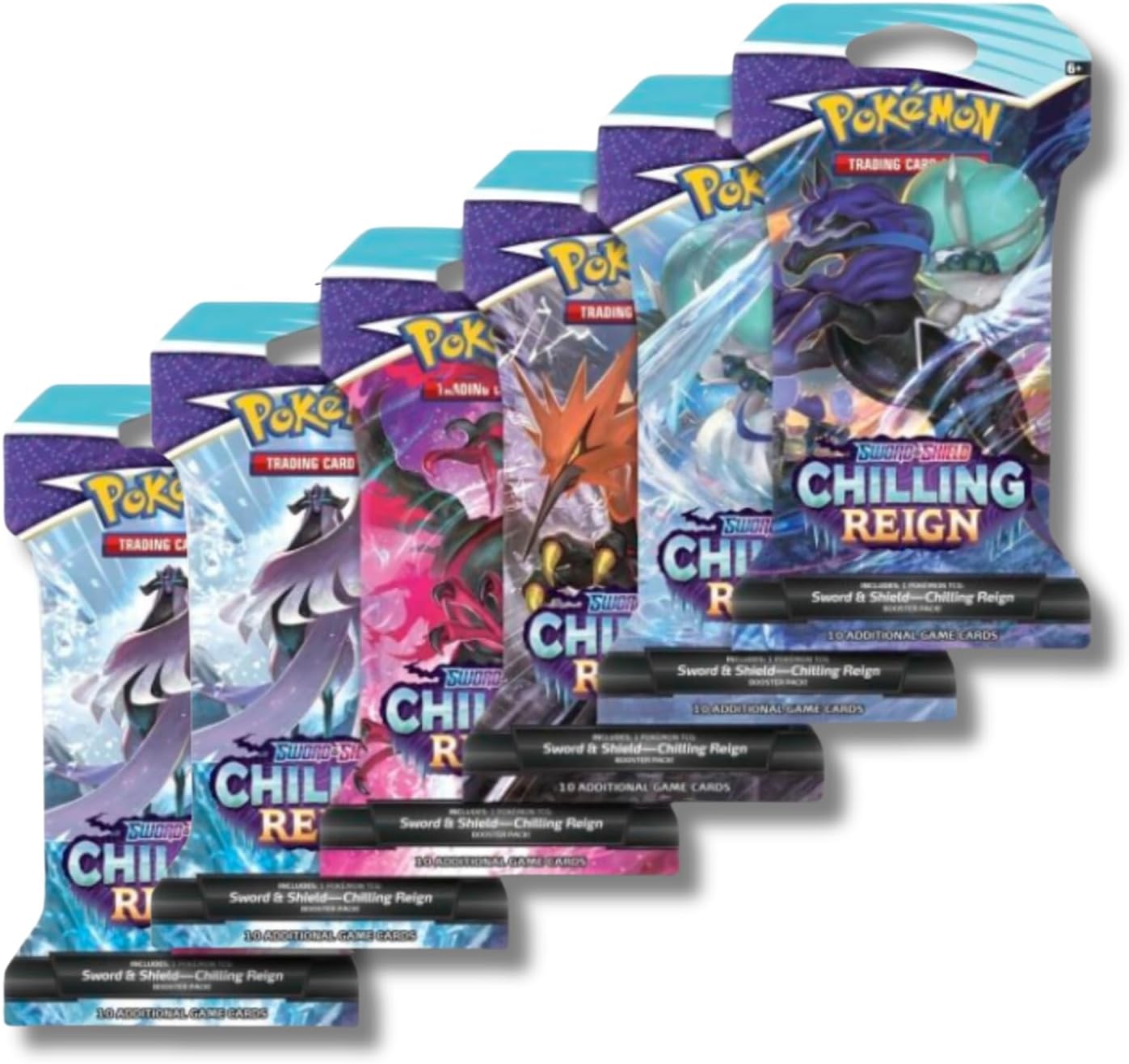 Pokemon Sword & Shield Chilling Reign | 6 Sleeved Booster Packs