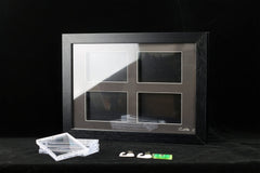 Trading Card Display Case - Baseball Card Display Case Wall Mount, Hold 6 Cards Sports Card Display Frame for Basketball Football Hockey Cards, Black Standard (6 Cards)
