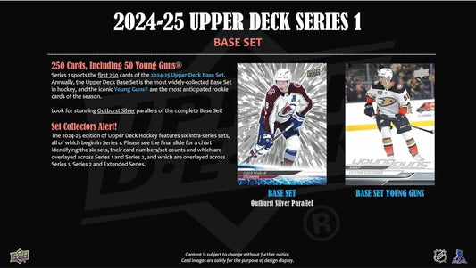 Upper Deck 2024-25 Series 1 Hockey Blaster Box (48 Hockey Cards)
