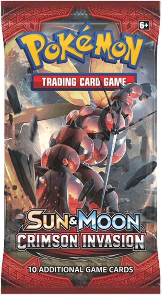 Pokemon POK81249 Sun and Moon Crimson Invasion Booster Packet Card Game
