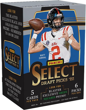 2022 Panini Select Draft Picks Football Blaster - 30 Trading Cards Per Blaster Box