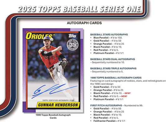 2025 Topps Series 1 Baseball Trading Card MLB Retail 20 Pack Box