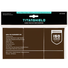 TitanShield (150 Sleeves, Black) Compatible with Standard Sized Board Games, MTG Magic The Gathering, Pokemon, Lorcana and Trading Cards 2.5" x 3.5" 66x91mm