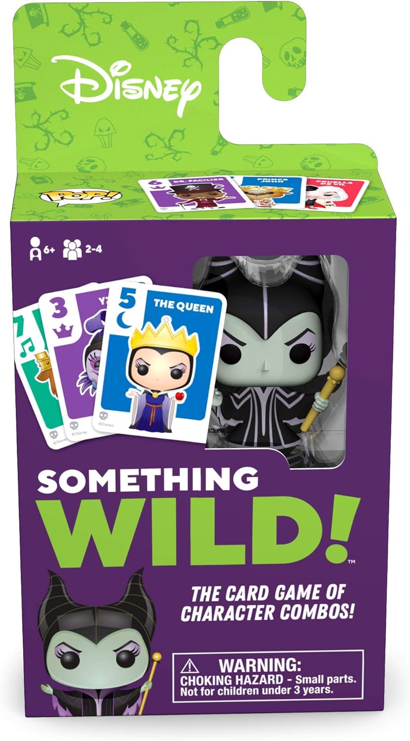 Funko Something Wild! Disney Villains with Maleficent Pocket Pop! Card Game for 2-4 Players Ages 6 and Up