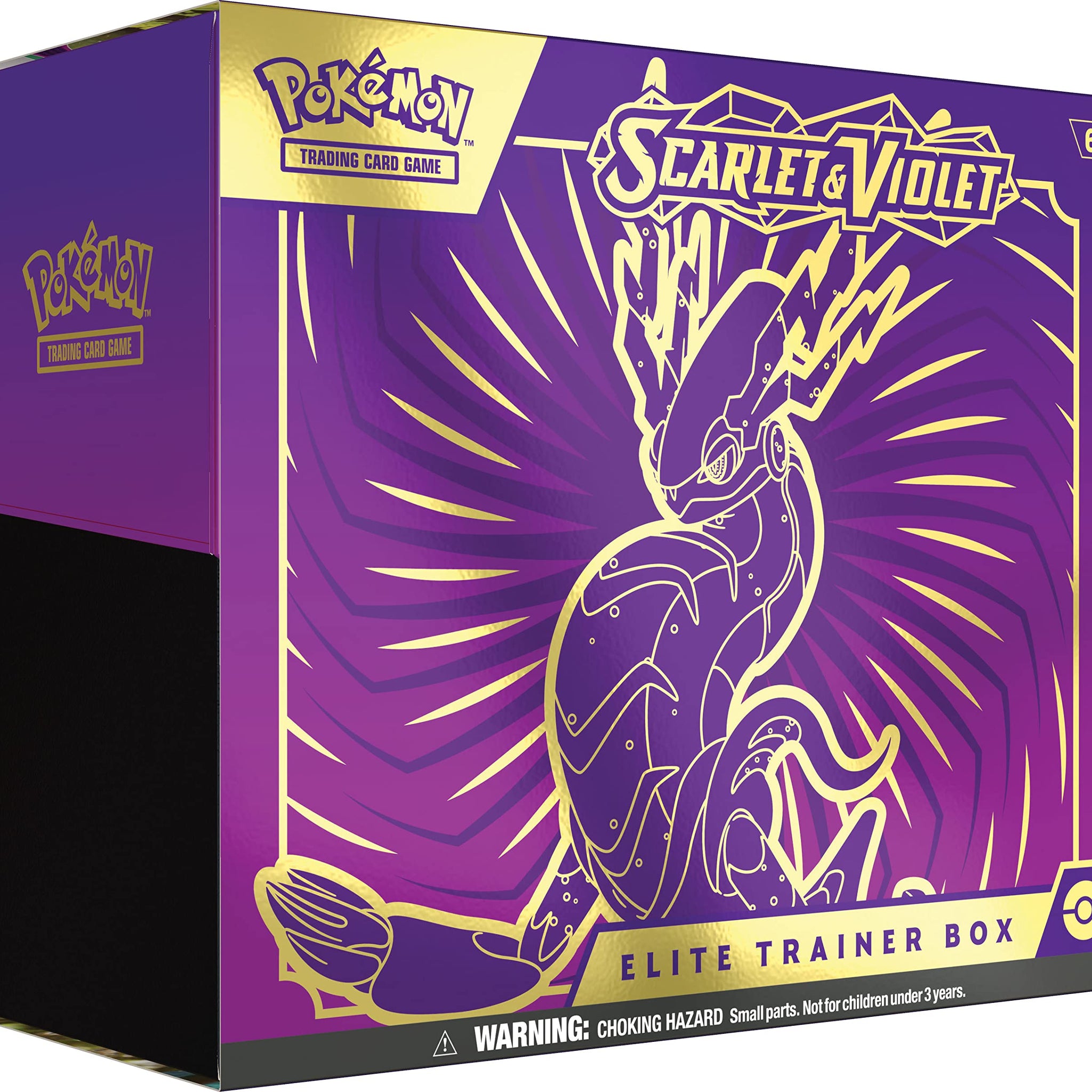Pokémon TCG: Scarlet and Violet Elite Trainer Box - Miraidon Purple (1 Full Art Promo Card, 9 Boosters and Premium Accessories)