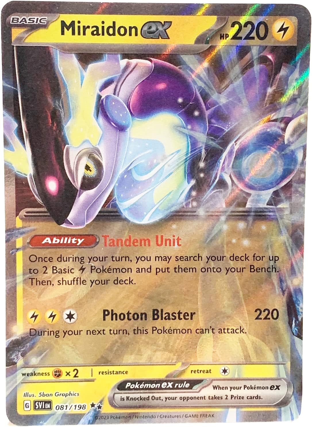 Pokemon - Miraidon ex 081/198 - Scarlet & Violet - Double Rare Card