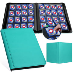 Premium Card Binder 16 Pocket, GEAoffice PU Cover Trading Card binder for 1000+ Cards, Sturdy Card Collection Album, Card Holder Folders for MTG, TCG, Game Cards & Sports Cards, Black