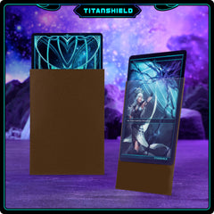 TitanShield (150 Sleeves, Black) Compatible with Standard Sized Board Games, MTG Magic The Gathering, Pokemon, Lorcana and Trading Cards 2.5" x 3.5" 66x91mm