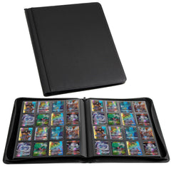 Premium Card Binder 16 Pocket, GEAoffice PU Cover Trading Card binder for 1000+ Cards, Sturdy Card Collection Album, Card Holder Folders for MTG, TCG, Game Cards & Sports Cards, Black