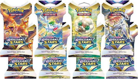 Pokemon Sword and Shield Brilliant Stars (8) Sleeved Booster Packs Sealed