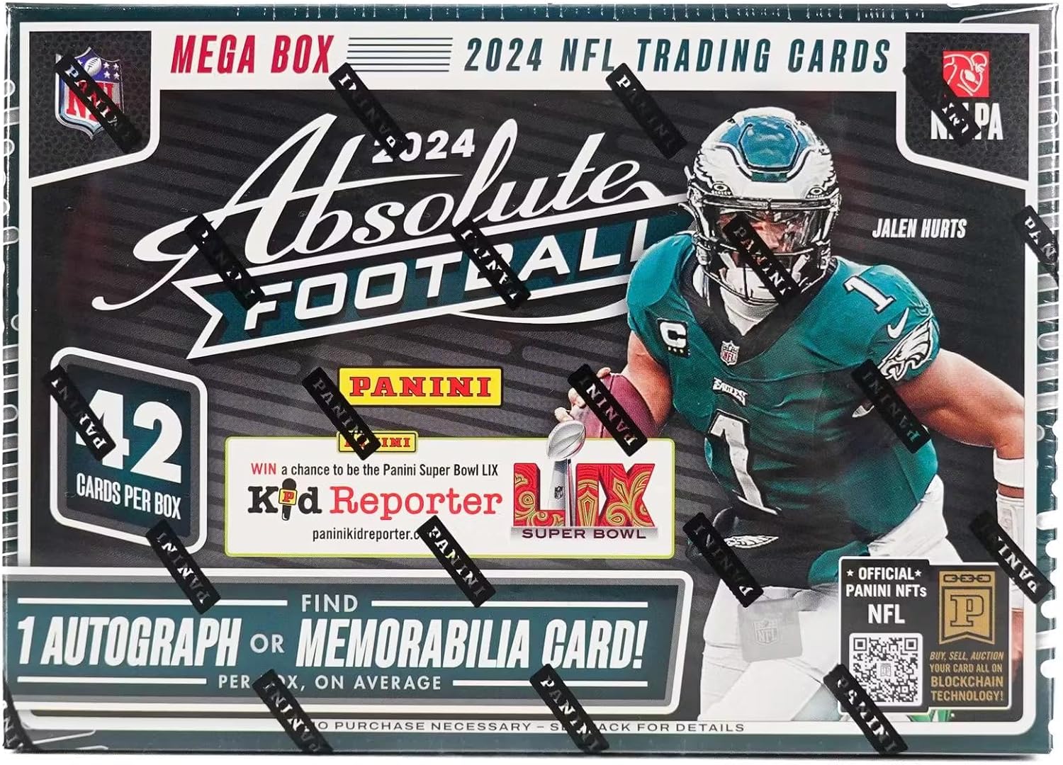 2024 Panini Absolute Football Hobby NFL Trading Card MEGA Box (Hobby Exclusive Teal Parallels!) Jayden Daniels ~ Drake Maye