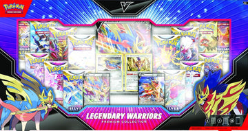 Pokemon TCG: Legendary Warriors Premium Collection Box, Zacian Zamazemta Promos, Gift for Kids, 14 Booster Packs from Sword & Shield