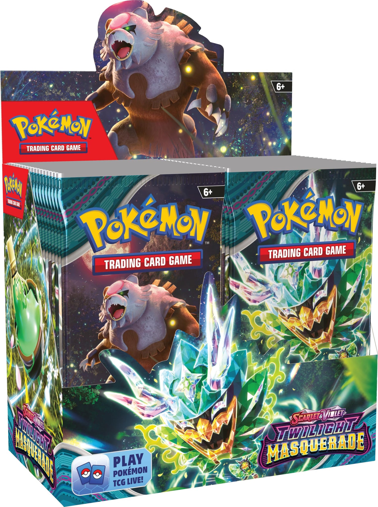 Pokémon TCG: Scarlet & Violet, Collectible Cards Twilight Masquerade Booster Display Box (36 Boosters)