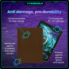 TitanShield (150 Sleeves, Black) Compatible with Standard Sized Board Games, MTG Magic The Gathering, Pokemon, Lorcana and Trading Cards 2.5" x 3.5" 66x91mm