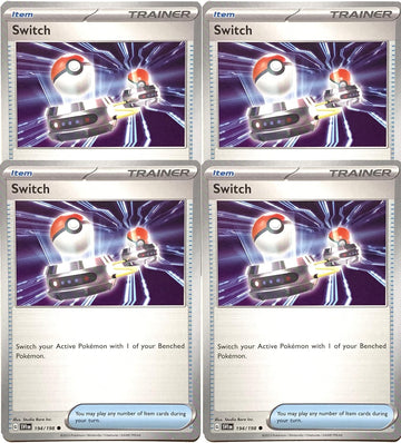 Switch 194/198 - Scarlet & Violet - Pokemon Trainer x4 Card Lot - Playset 4X