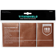 TitanShield (150 Sleeves, Black) Compatible with Standard Sized Board Games, MTG Magic The Gathering, Pokemon, Lorcana and Trading Cards 2.5" x 3.5" 66x91mm