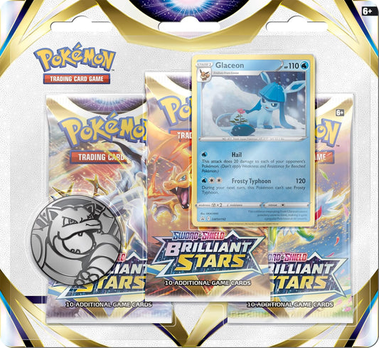 Pokemon TCG: Sword & Shield Brilliant Stars Three-Booster Blister